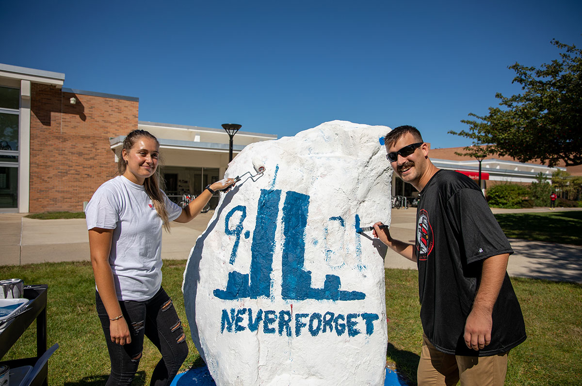MIlitary students with SVSUs rock